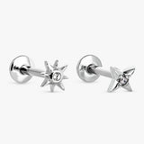Revere star flatback stud earrings set of 2 - British product