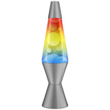 Rainbow Glitz yellow silver lava lamp 14.5 inch, imported from the UK