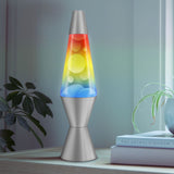 Rainbow Glitz yellow silver lava lamp 14.5 inch, imported from the UK
