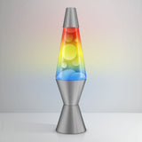 Rainbow Glitz yellow silver lava lamp 14.5 inch, imported from the UK