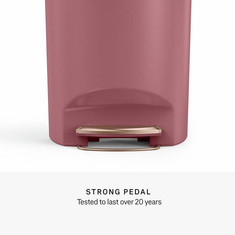 Simplehuman pedal bin blush pink 50L, imported from the UK