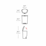 Simplehuman pedal bin blush pink 50L, imported from the UK