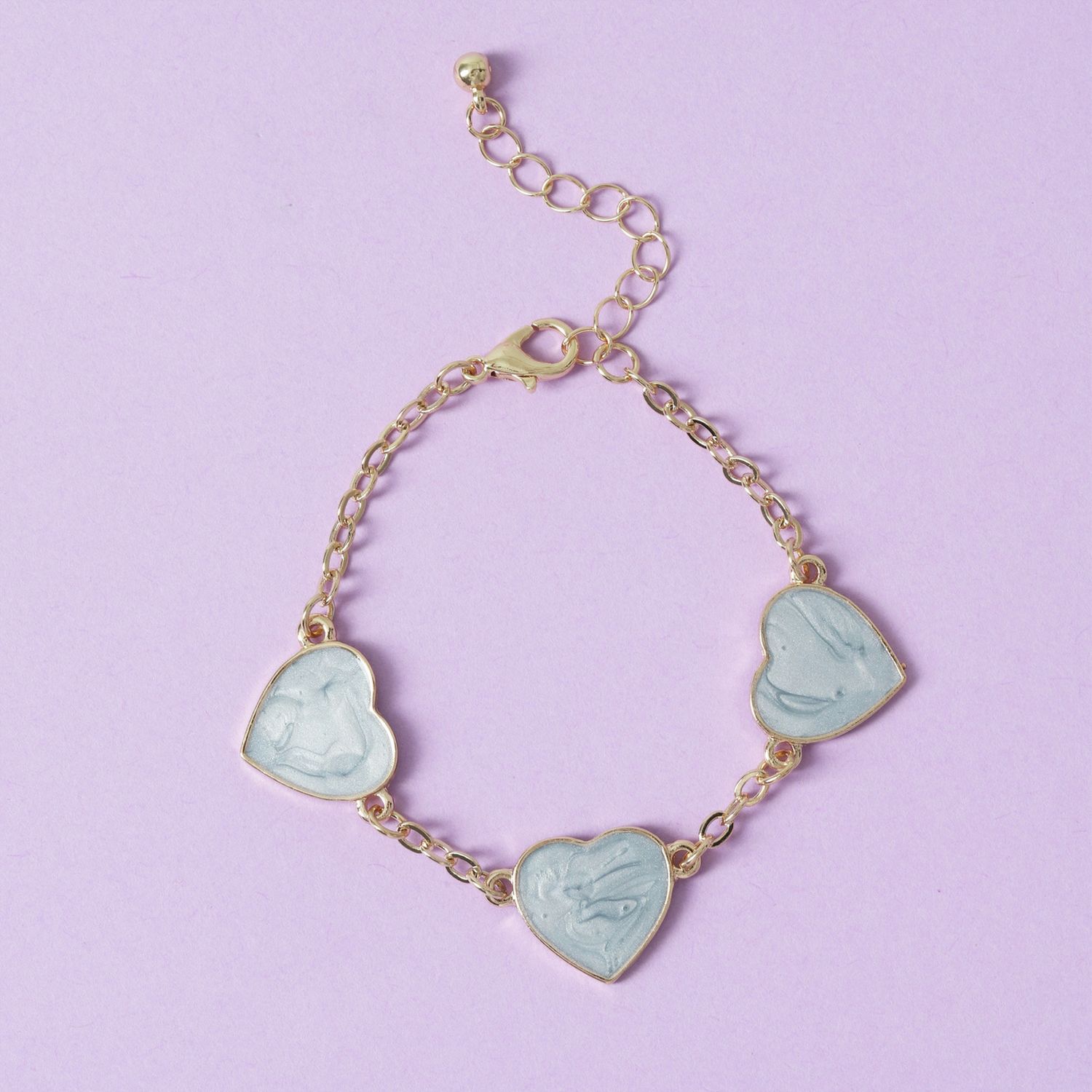 Flitzy Kids blue heart charm bracelet (British brand)
