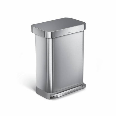 Argos Simplehuman 55 Litre Stainless Steel Rectangular Pedal Bin- Buy online at McGrocer