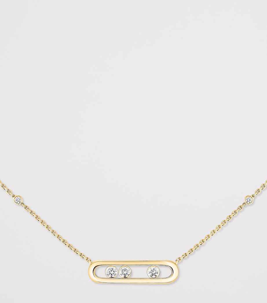 Messika Baby Move Classique yellow gold diamond necklace 45cm (British brand)