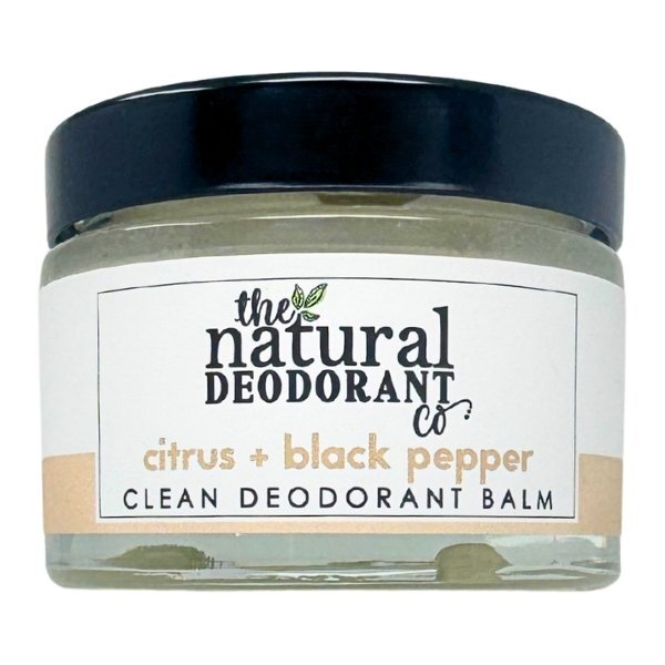 The Natural Deo Co deodorant balm Citrus + Black Pepper 55g, UK version