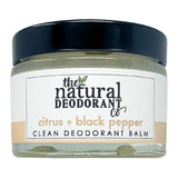 The Natural Deo Co deodorant balm Citrus + Black Pepper 55g, UK version
