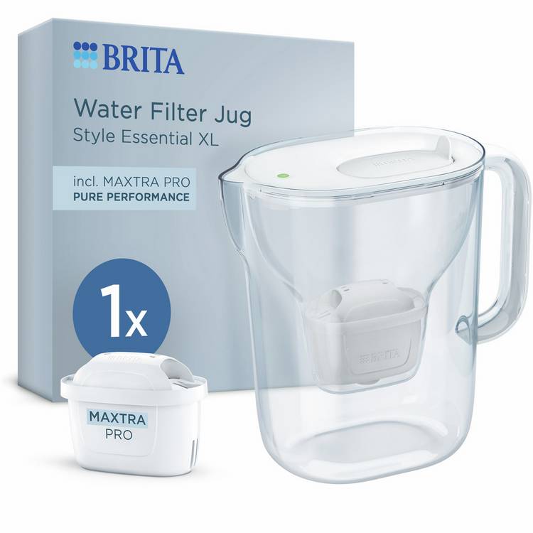 BRITA water filter jug Style Essential 3.6L XL, imported from the UK