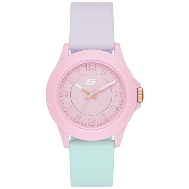 Skechers Rosencrans pastel colours silicone strap watch - British product