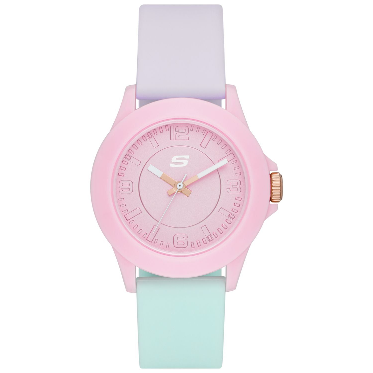 Skechers Rosencrans pastel colours silicone strap watch - British product