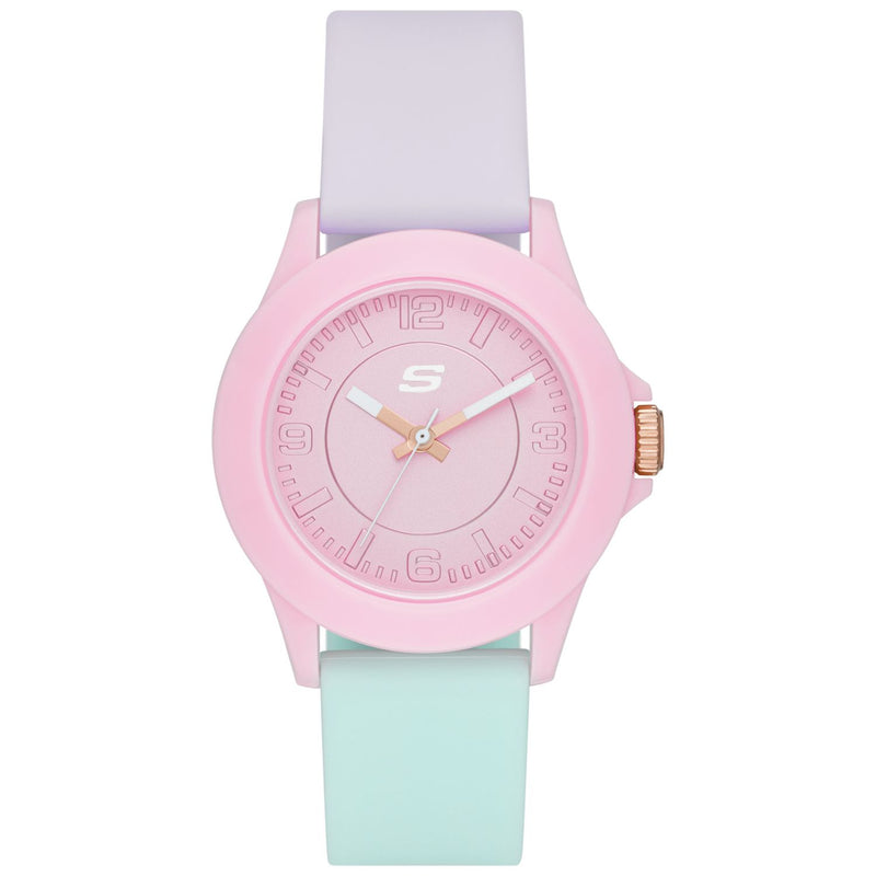 Skechers Rosencrans pastel colours silicone strap watch - British product