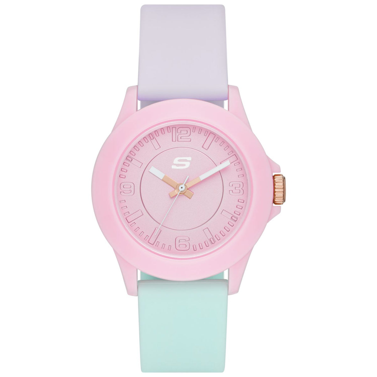 Skechers Rosencrans pastel colours silicone strap watch - British product