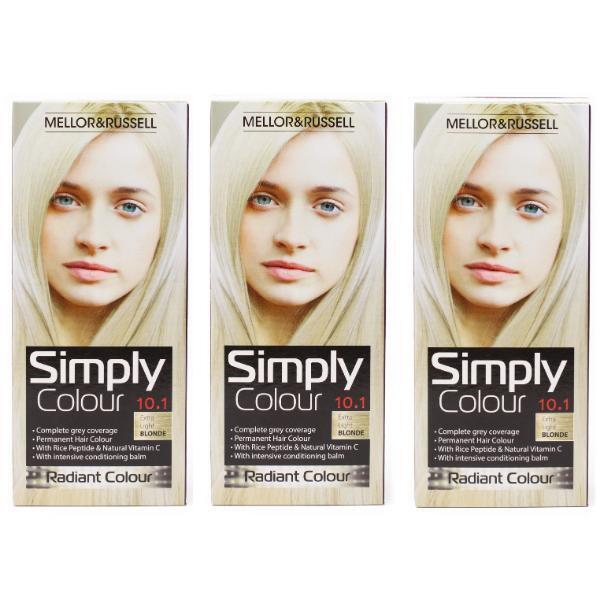 Simply Colour permanent hair dye extra light blonde 10.1 - British product