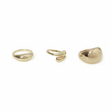 Freedom gold tone smooth stacking rings large, UK version