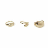 Freedom gold tone smooth stacking rings large, UK version