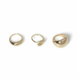 Freedom gold tone smooth stacking rings large, UK version
