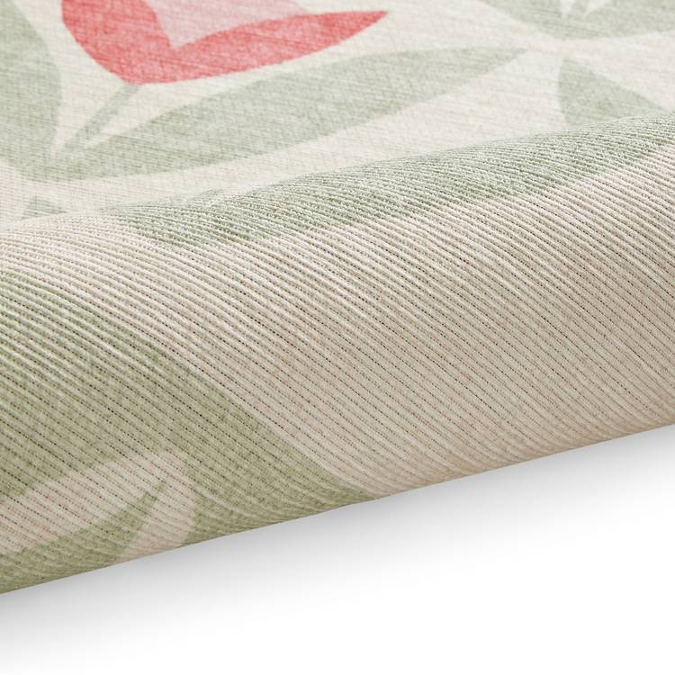 Scion Tulip Trellis blush pink flatweave rug 76x150cm, UK version