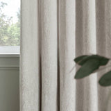 Paoletti Lustre Velvet Eyelet Curtains silver 117x137cm, UK version