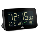 Braun digital alarm clock black, UK version