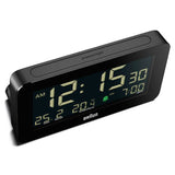 Braun digital alarm clock black, UK version