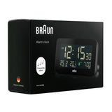 Braun digital alarm clock black, UK version