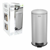 Black+Decker pedal bin grey 30 litre - British product