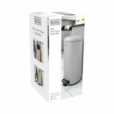 Black+Decker pedal bin grey 30 litre - British product