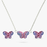 Revere sterling silver crystal butterfly jewellery set, UK version
