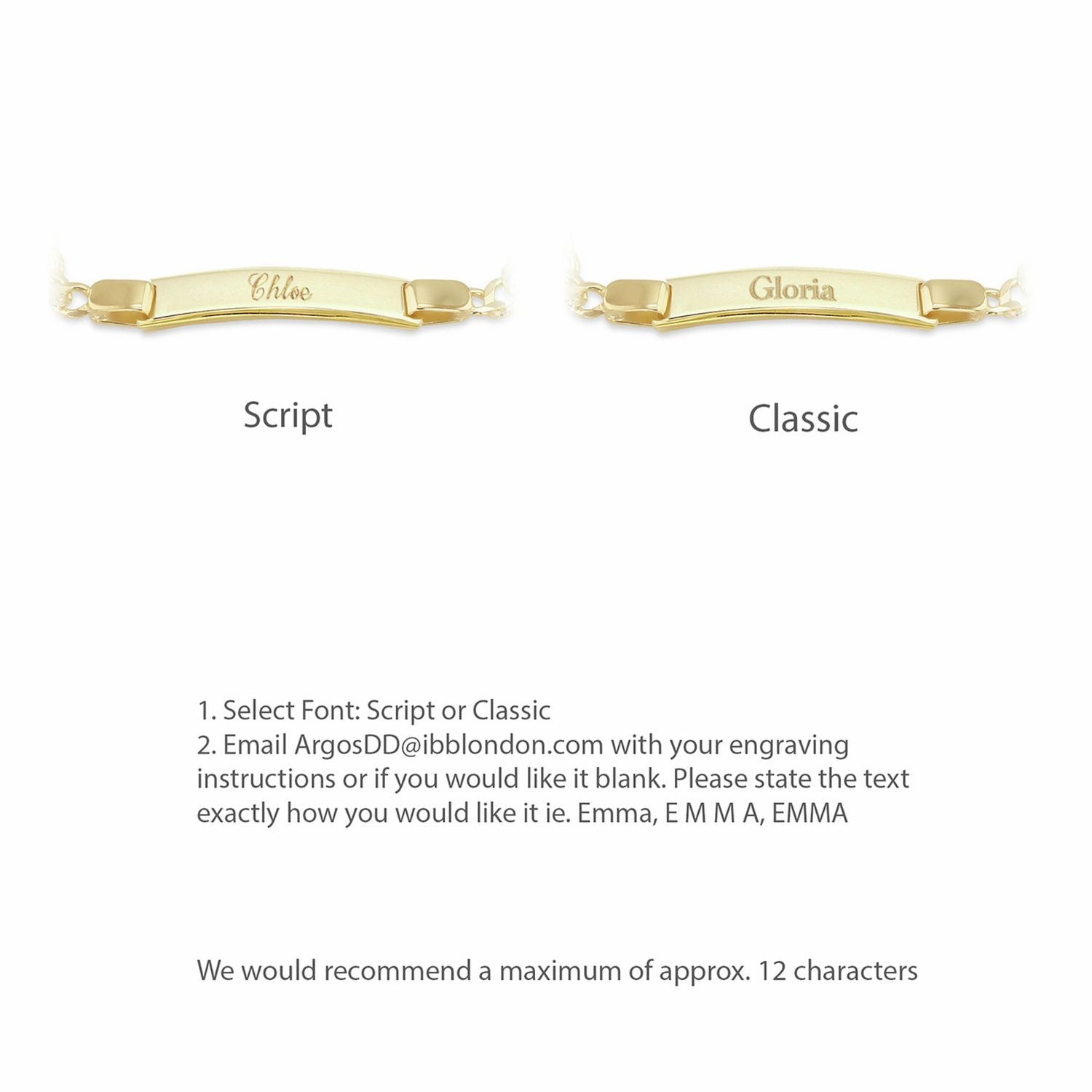 Revere 9ct gold plated curb bracelet 18cm (British brand)