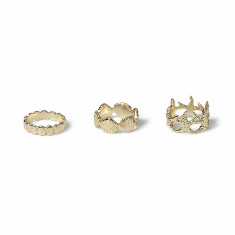 Revere sealife motif rings set large - British product