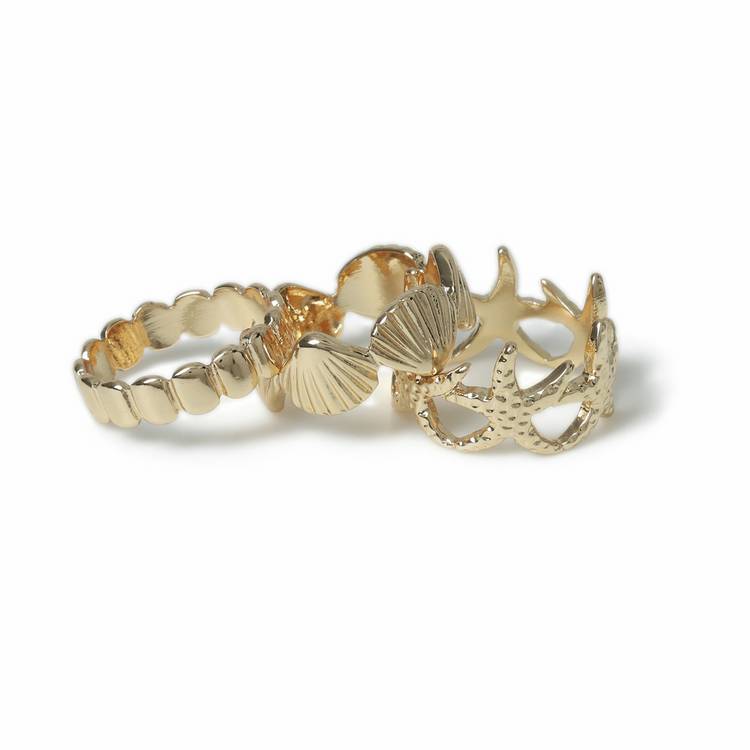 Revere sealife motif rings set large - British product