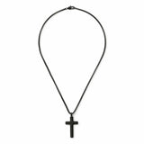 Uncommon Souls cross pendant necklace black tone stainless steel, UK version