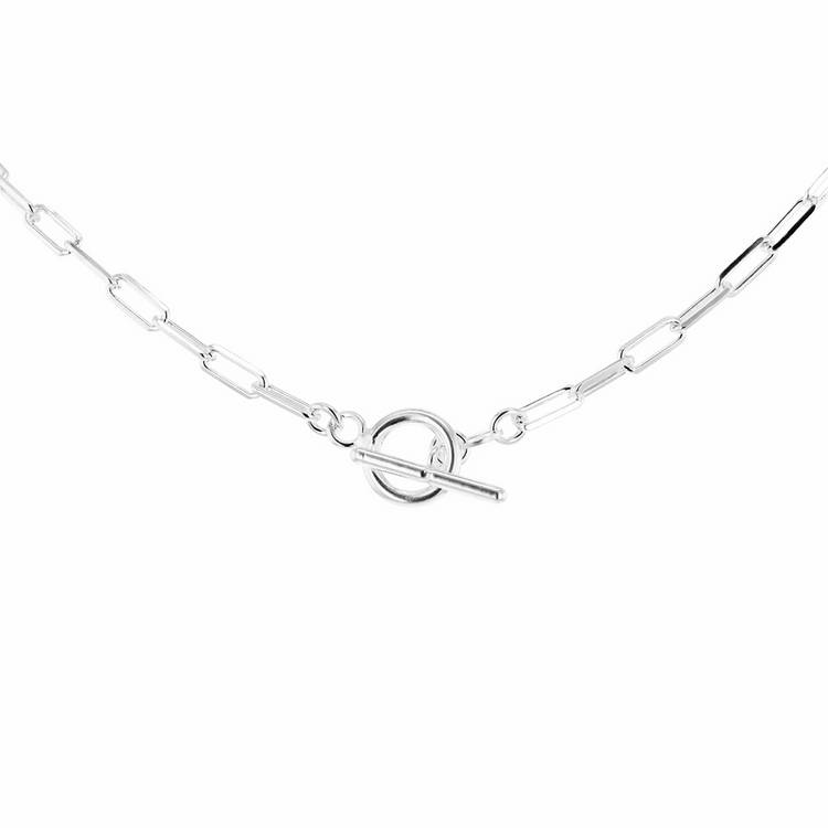 Revere sterling silver paper T-bar necklace chain 41cm - British product
