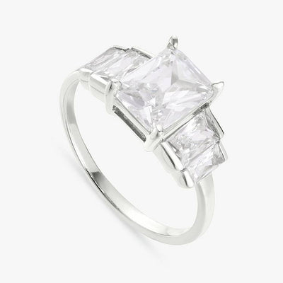 Argos Revere Sterling Silver 5 Stone Radiant Cut Ring - Medium- Buy online at McGrocer