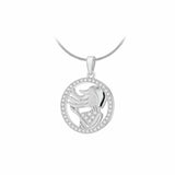 Revere Virgo zodiac pendant in sterling silver with cubic zirconia, imported from the UK