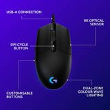 Logitech G203 wired gaming mouse black, imported from the UK