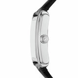 Fossil Carraway black croco leather watch with silver dial, UK version