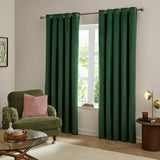 Furn velvet blackout curtains emerald green 117x137cm - British product