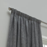 Habitat Thermal Blackout Linen Look Pencil Pleat Curtains - Charcoal -168x183cm