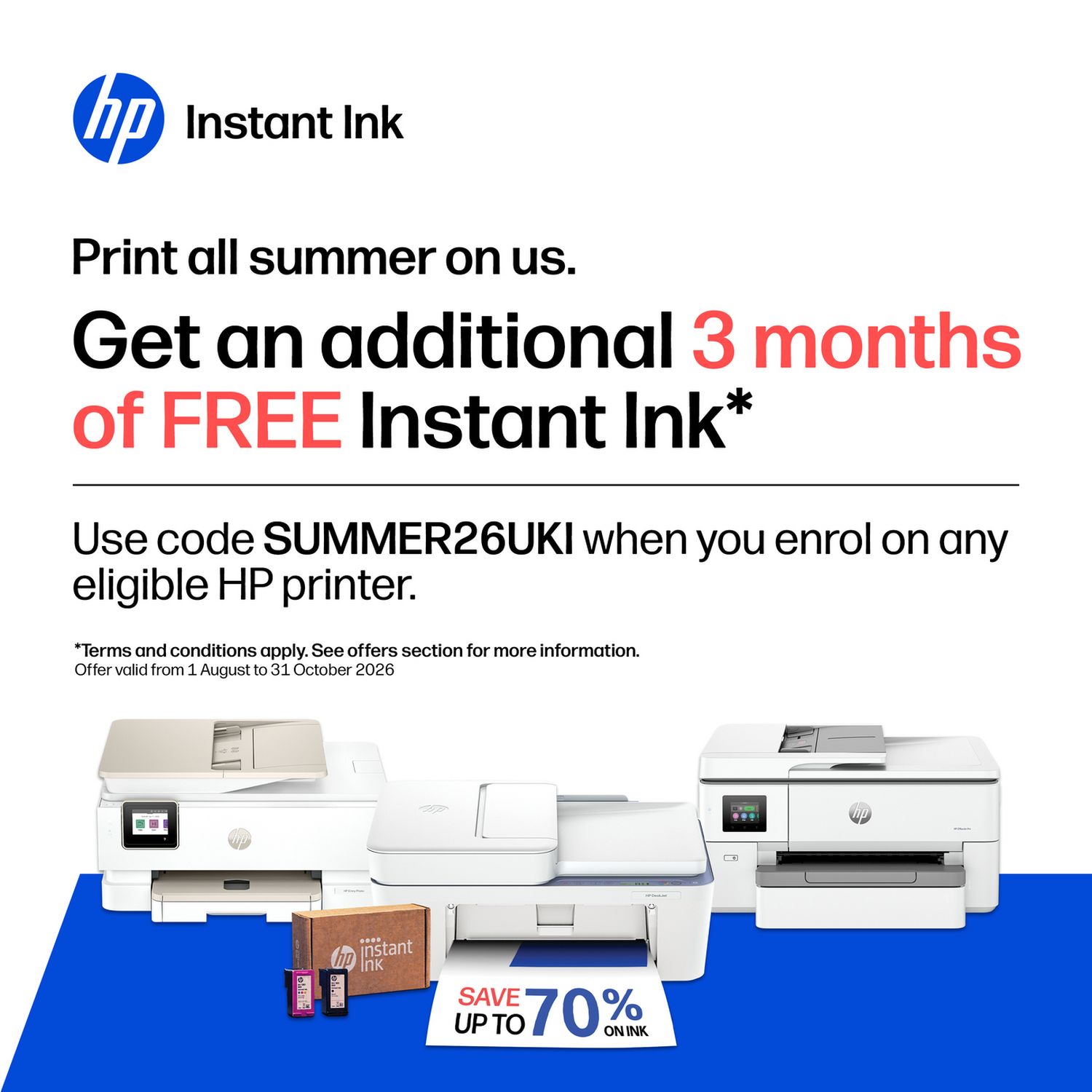 HP Envy 6120e wireless photo printer with Instant Ink, imported from the UK