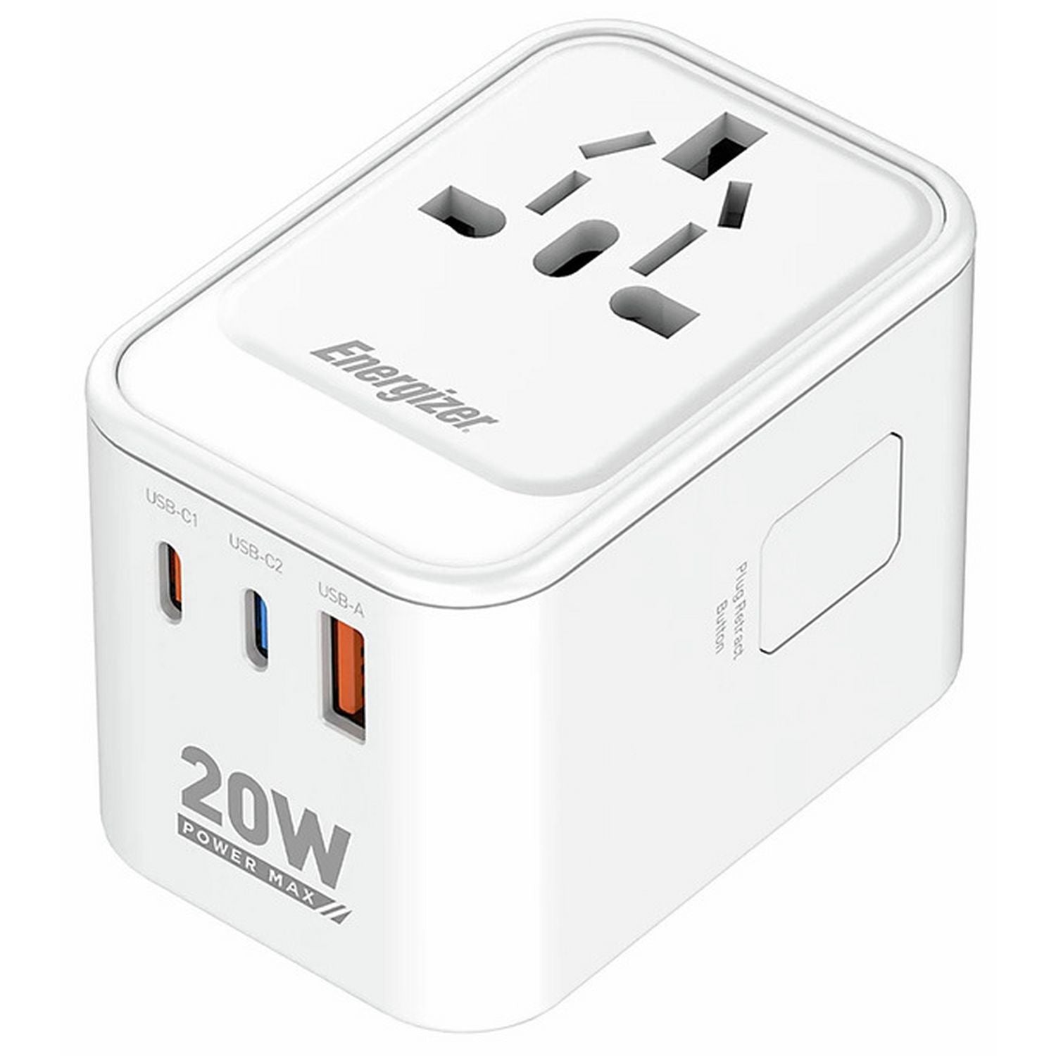 Energizer ETC200 travel charger 20W USB-A USB-C, UK version