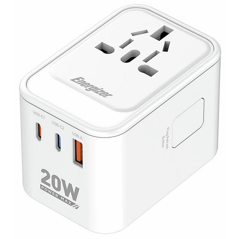 Energizer ETC200 travel charger 20W USB-A USB-C, UK version