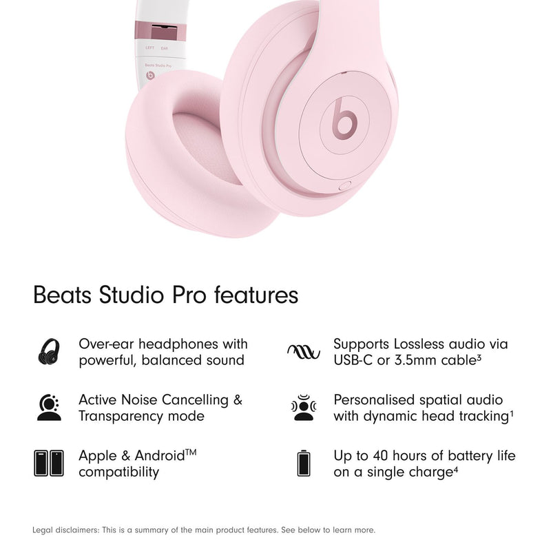 Beats Studio Pro ANC Over-Ear Wireless Headphones - Soft Pink