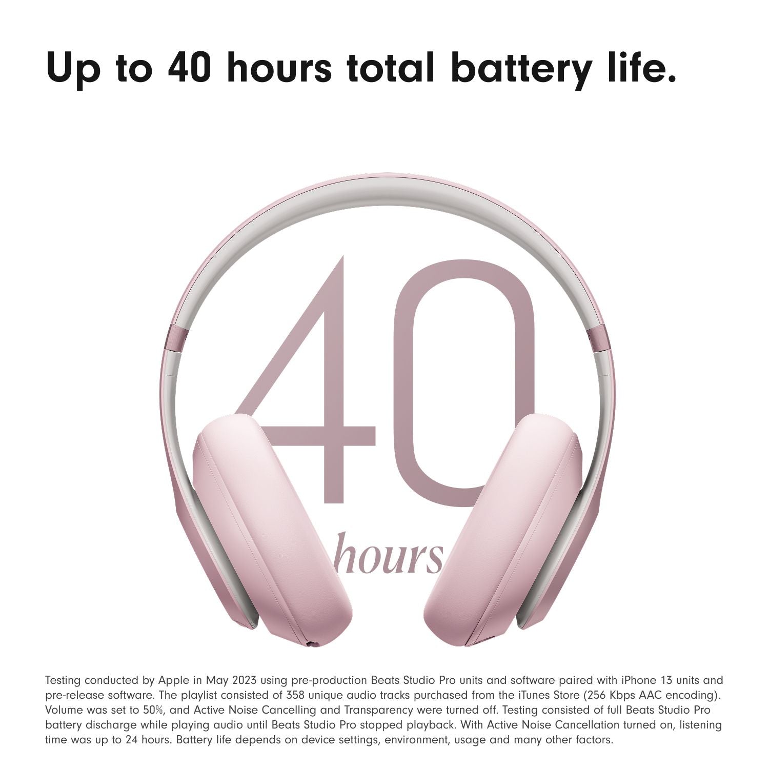 Beats Studio Pro ANC Over-Ear Wireless Headphones - Soft Pink