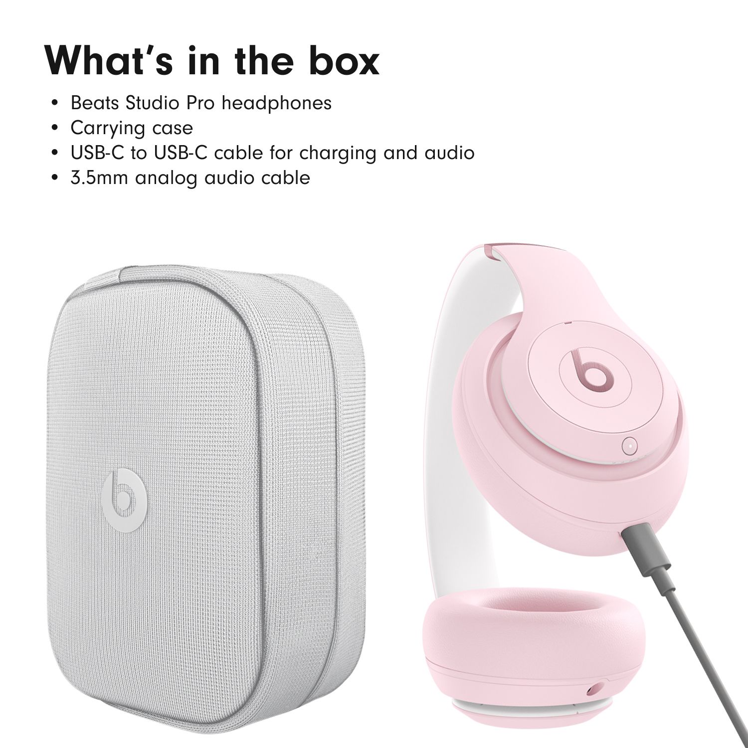 Beats Studio Pro ANC Over-Ear Wireless Headphones - Soft Pink