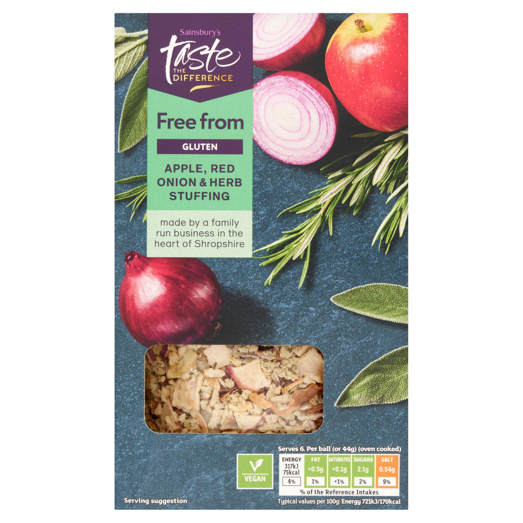 Sainsbury's Free From Apple, Onion & Herb Stuffing, Taste the Difference 110g