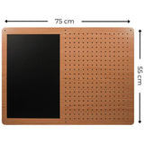 Cathedral peg board with magnetic chalkboard 55x75cm, UK version
