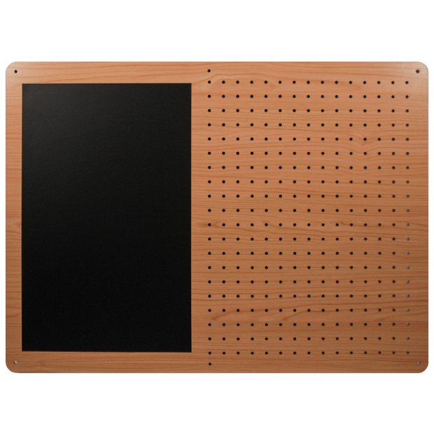 Cathedral peg board with magnetic chalkboard 55x75cm, UK version