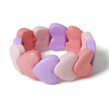 Flitzy kids colourful heart stretch bracelet 7cm, UK version