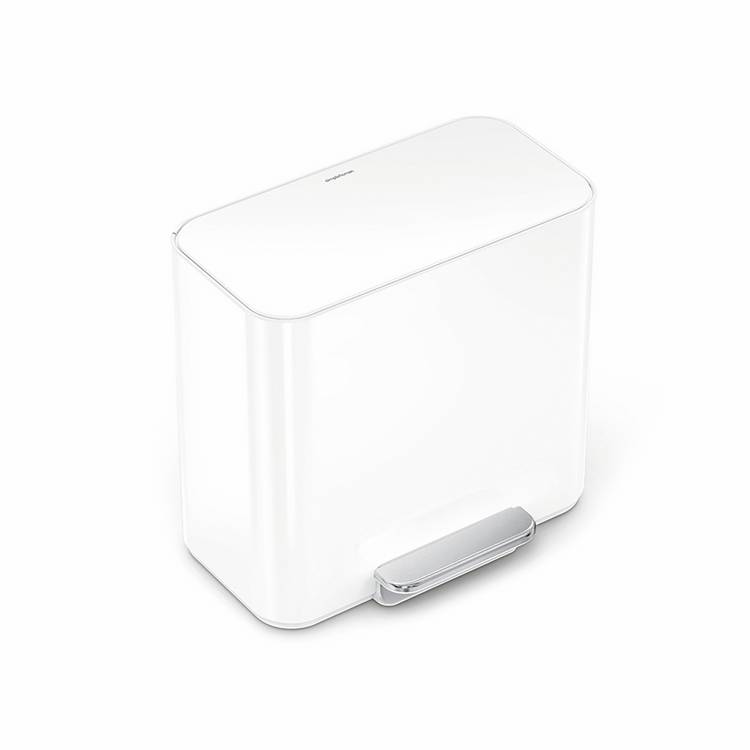 Simplehuman mini recycler pedal bin White 15 Litre, imported from the UK